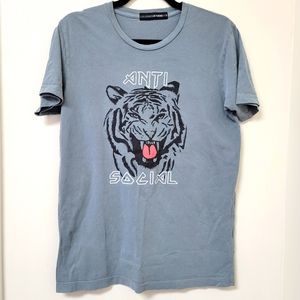 LuluSimonStudio Tiger "Anti Social" Graphic Tee size S